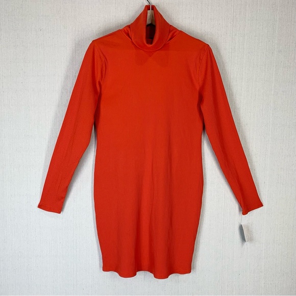Wild Fable~NWT~Women's Long Sleeve Ribbed Knit Turtleneck Bodycon‎ Dress~Sz XL - Picture 3 of 16